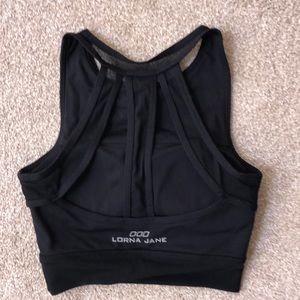 Lorna Jane Black Sports Bra / Crop Top With Padding XS